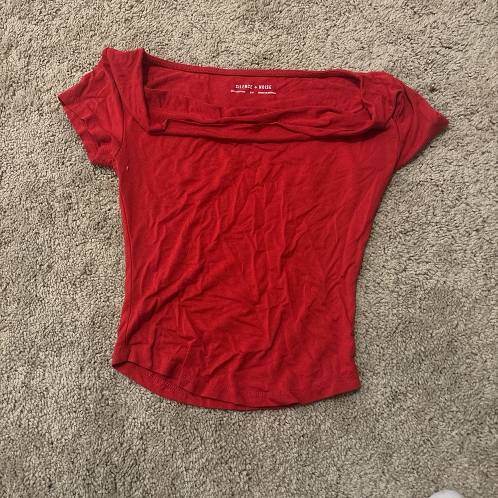 Urban Outfitters Off the shoulder Red t shirt